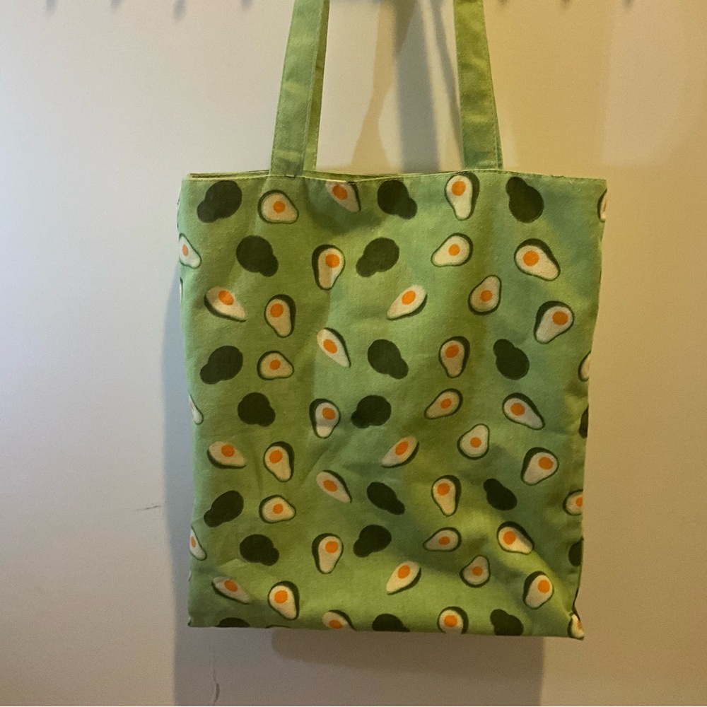 Avocado Patterned Green Kids Tote Bag